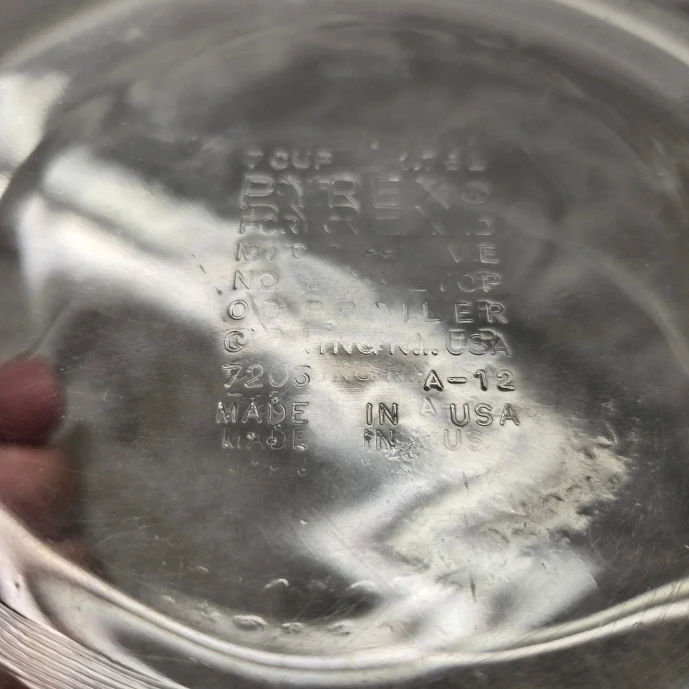 Pyrex 7203 Clear Glass Mixing Bowl 7 Cup 1.75L Round Storage Made in USA‎